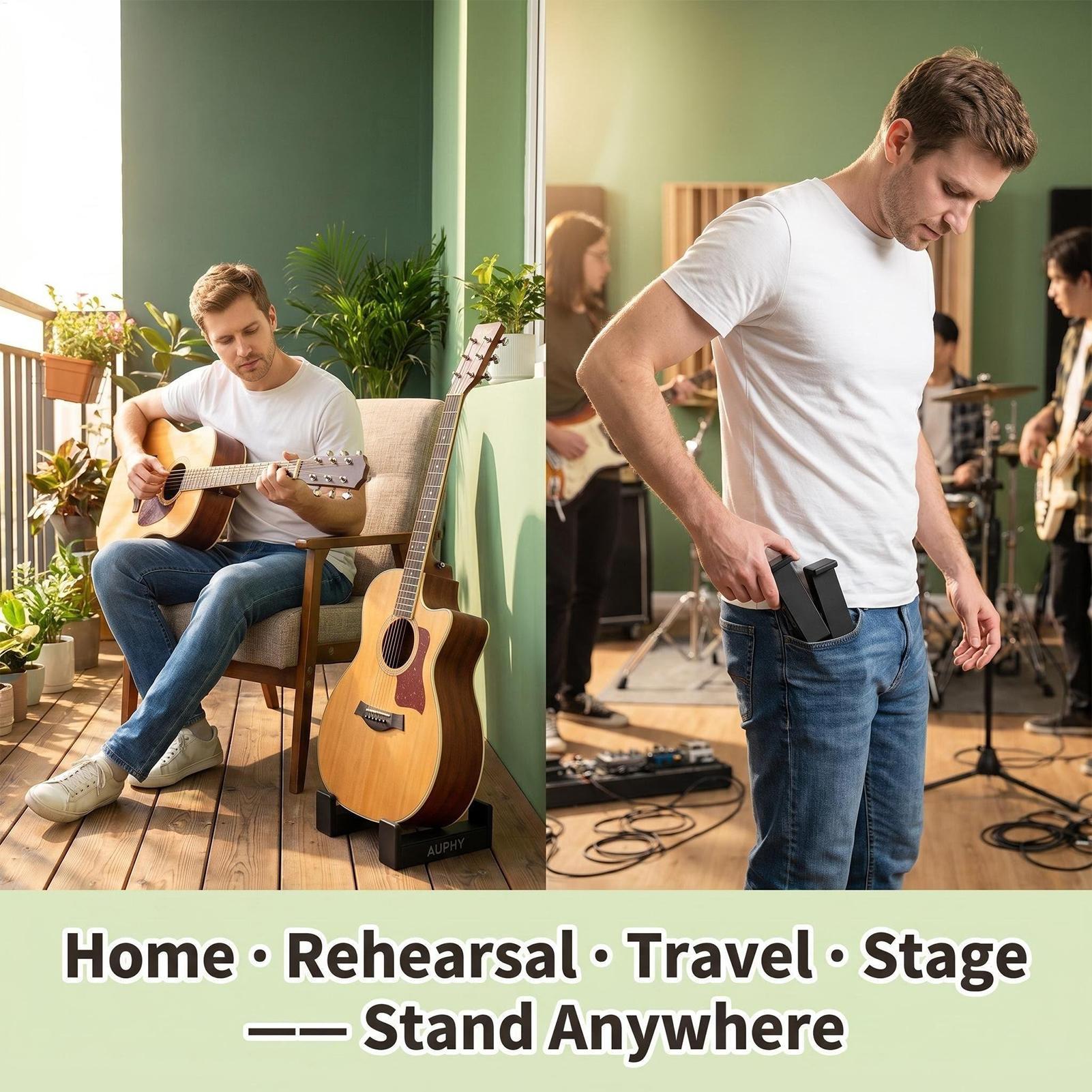 Musical Instrument Bass - Acoustic Guitar Stand Portable Display Shelf
