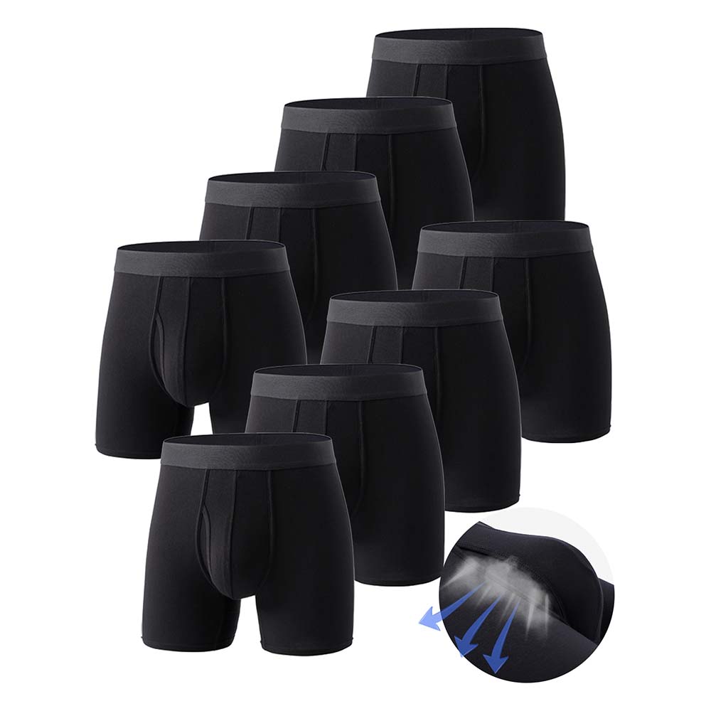 Didgeridoo Bamboo - 8Pcs Boxers Man Black Long Boxer