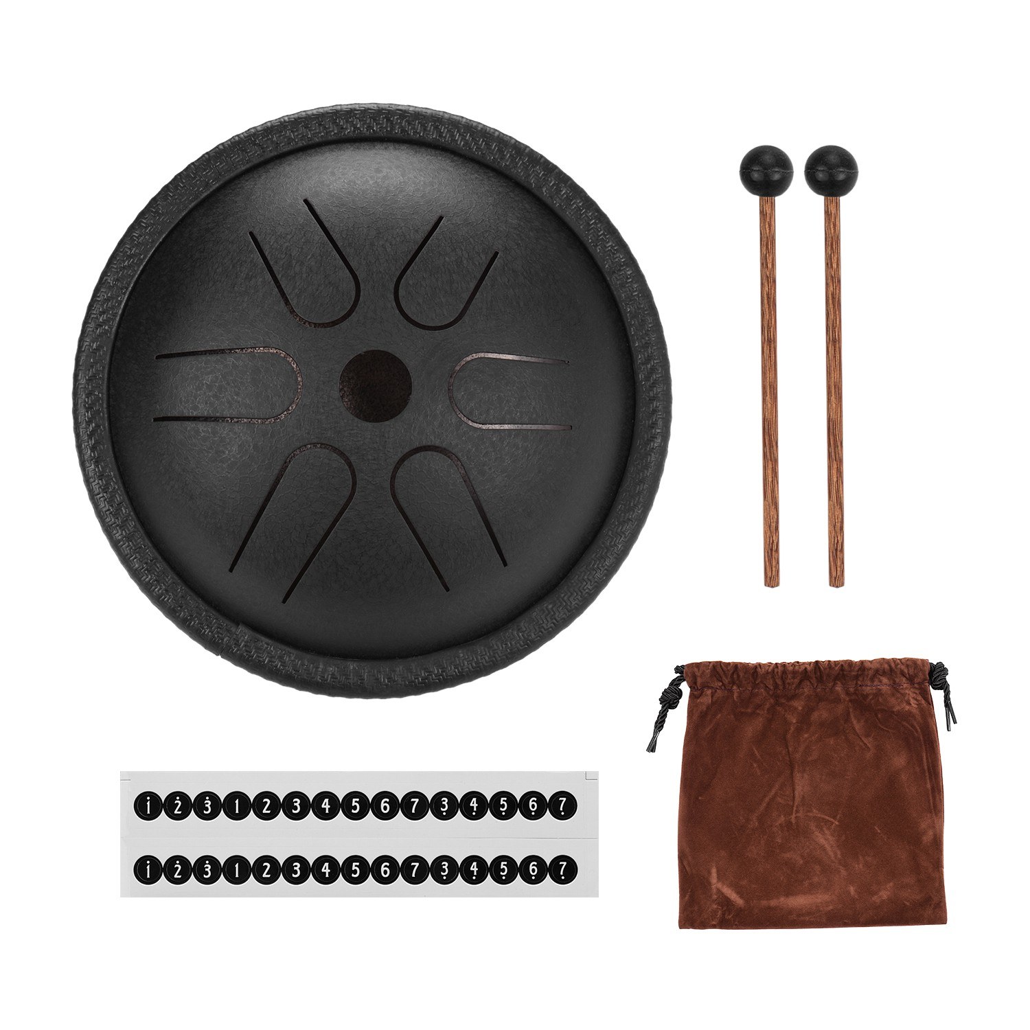 Tongue Drum Steel - 5.5 Inches Mini Steel Tongue Drum