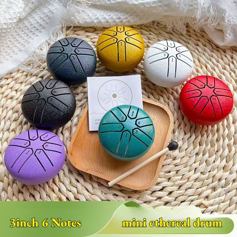 Tongue Drum Steel - Mini 3 Inches 6 Notes Steel