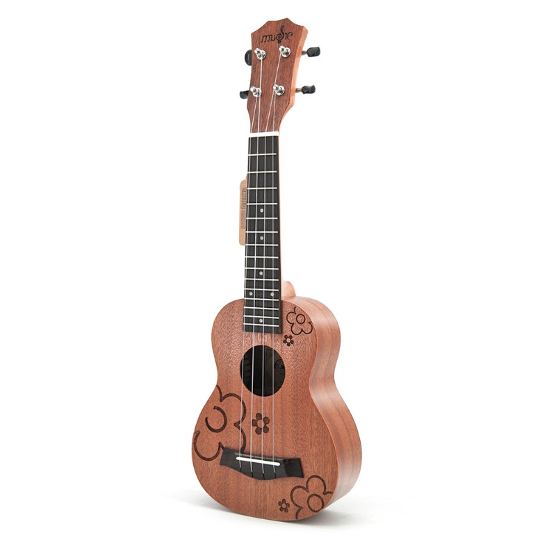 Musical Instrument Hawaii - 21 inch Sapele Wood Flower Printed