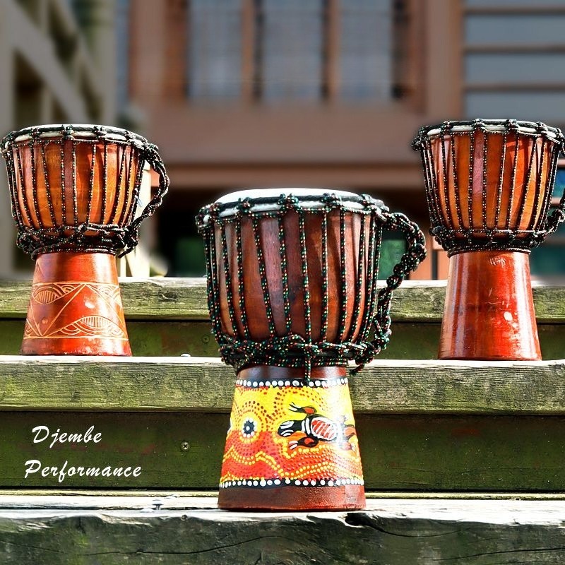 Musical Instrument African - Children Beginner Small African Drum Solid