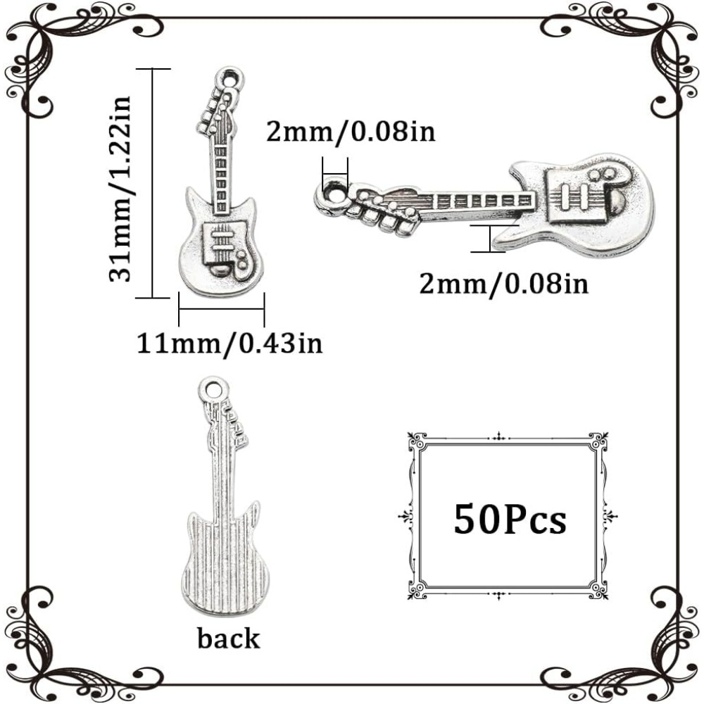 1 Box 50Pcs Vintage Guitar Cha - Musical Instrument Kit recension och pris