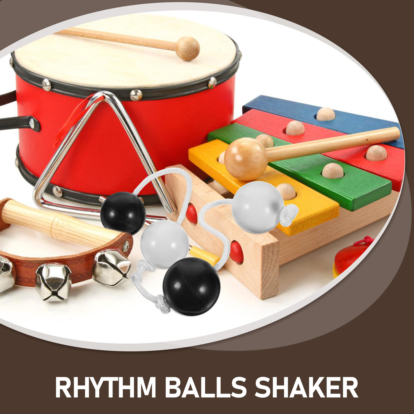 2Pcs Rhythm Balls Shaker Percu - Musical Instrument African recension och pris