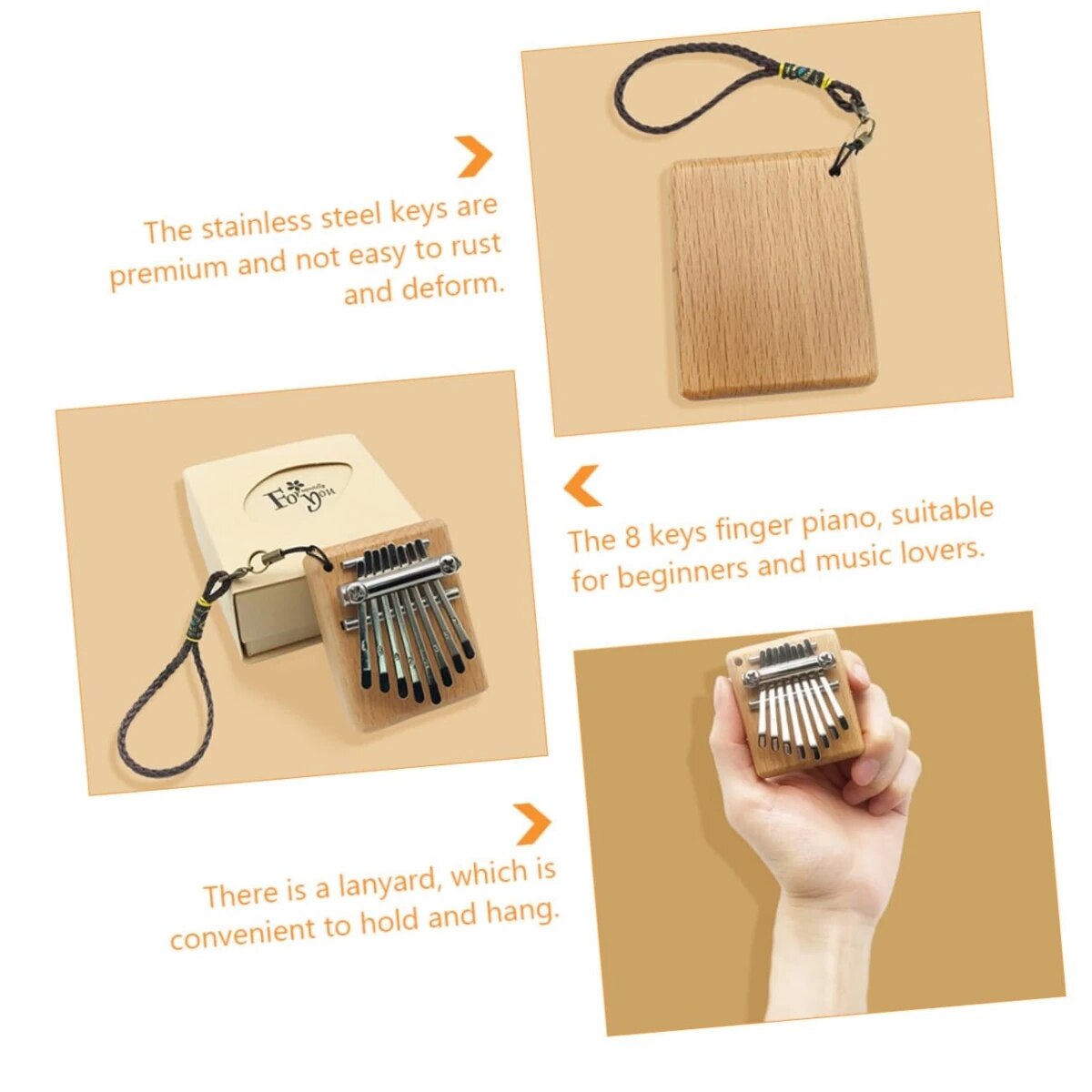 Miwayer Mini Kalimba 8 Key Thu - Musical Instrument African recension och pris