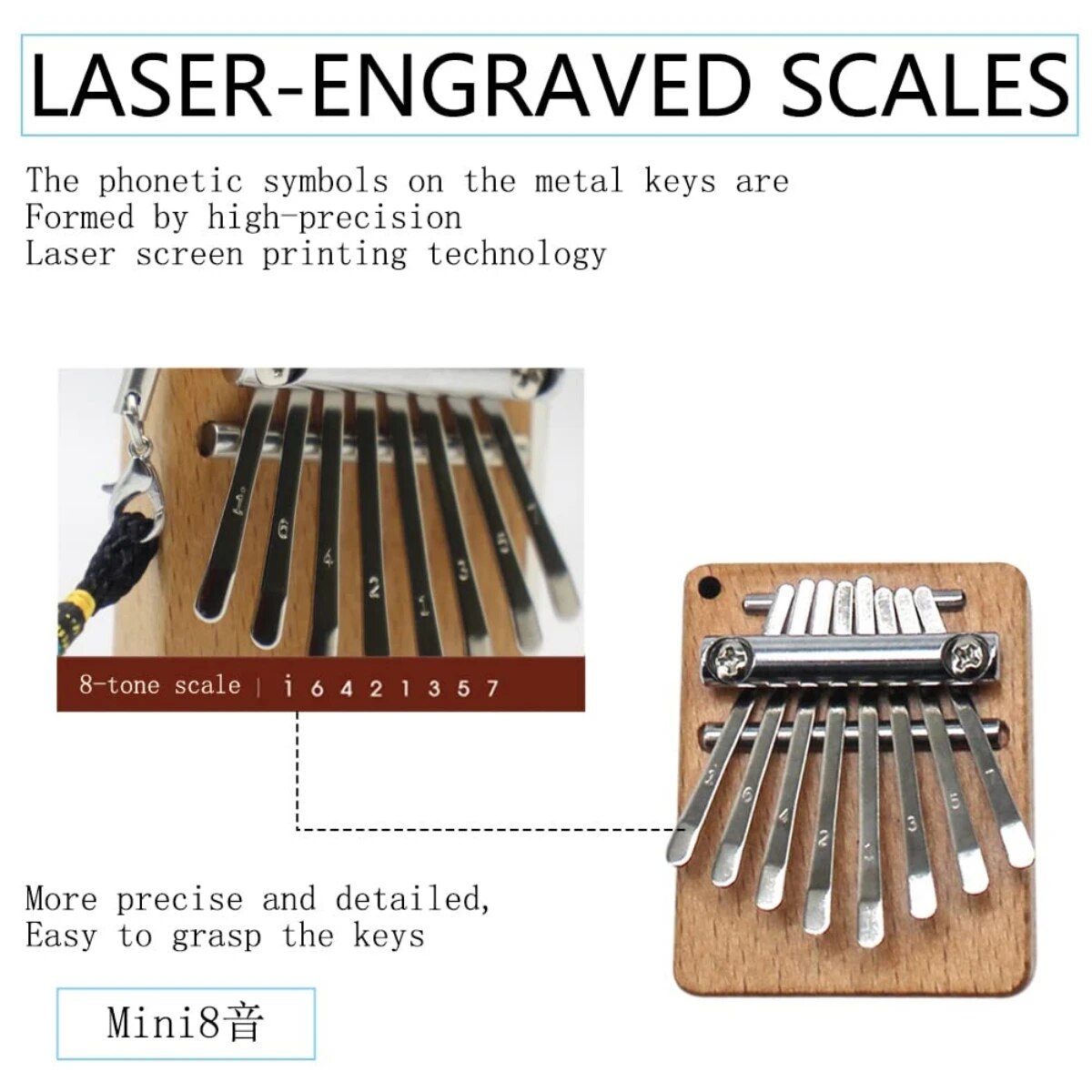 Miwayer Mini Kalimba 8 Key Thu - Musical Instrument African recension och pris