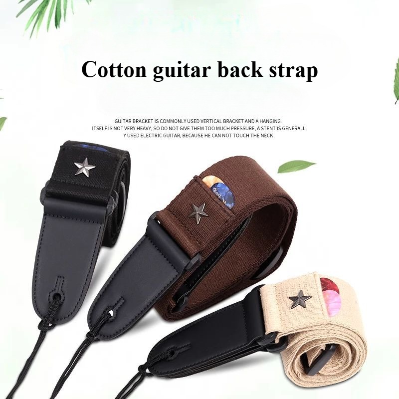 Embroidered Cross Guitar Strap - Musical Instrument Bass recension och pris