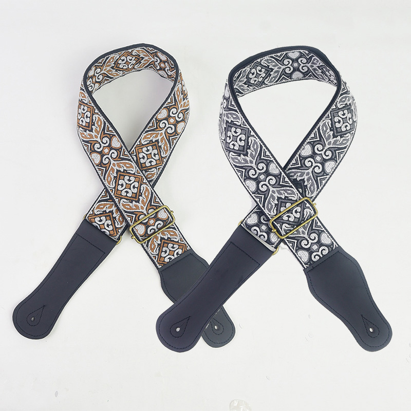 Guitar Strap Embroidered Print - Musical Instrument Bass recension och pris